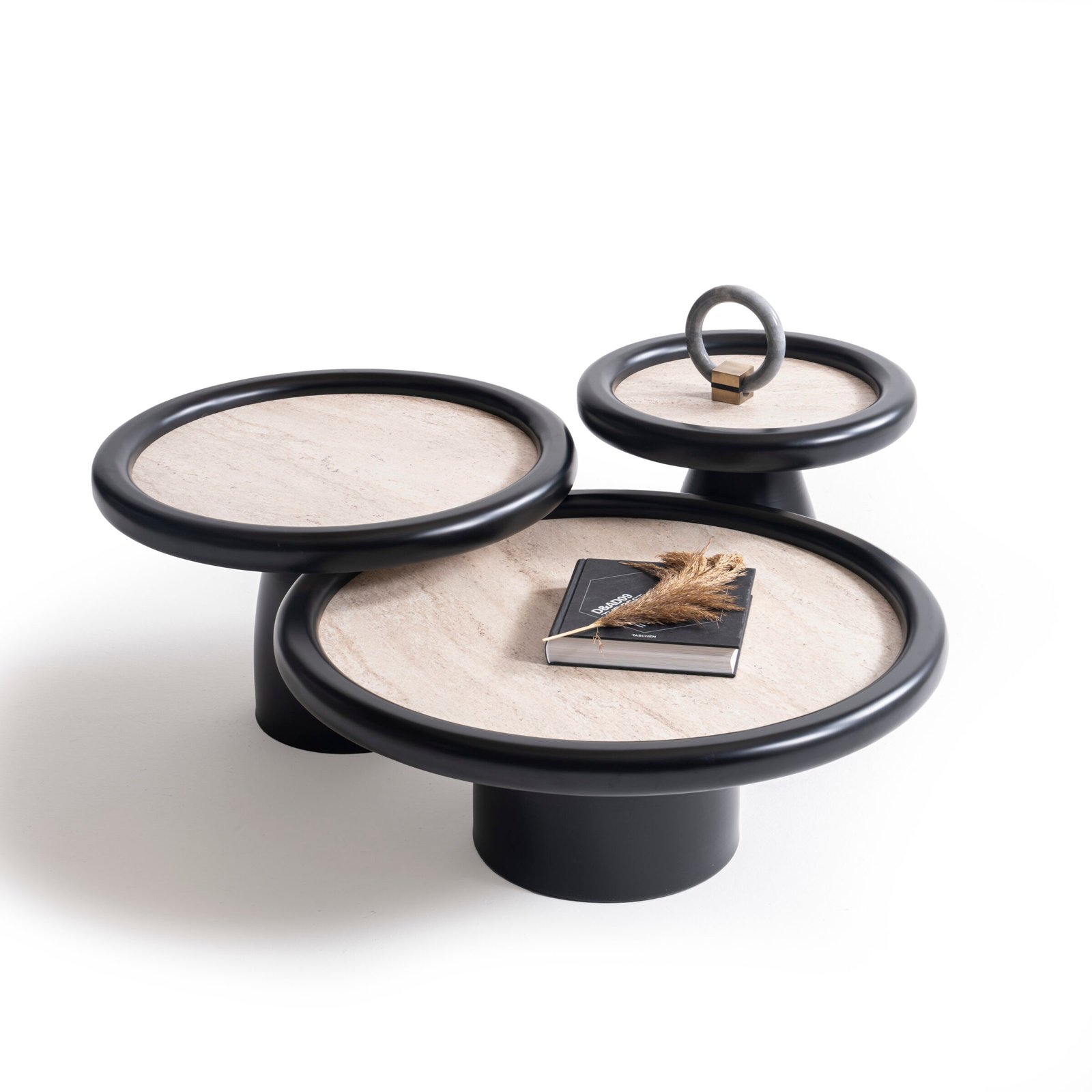 Black Travertine Center Холна Маса