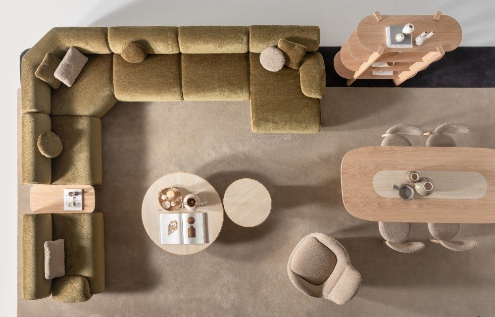 Nature Комплект Ъглов Диван, Зелен