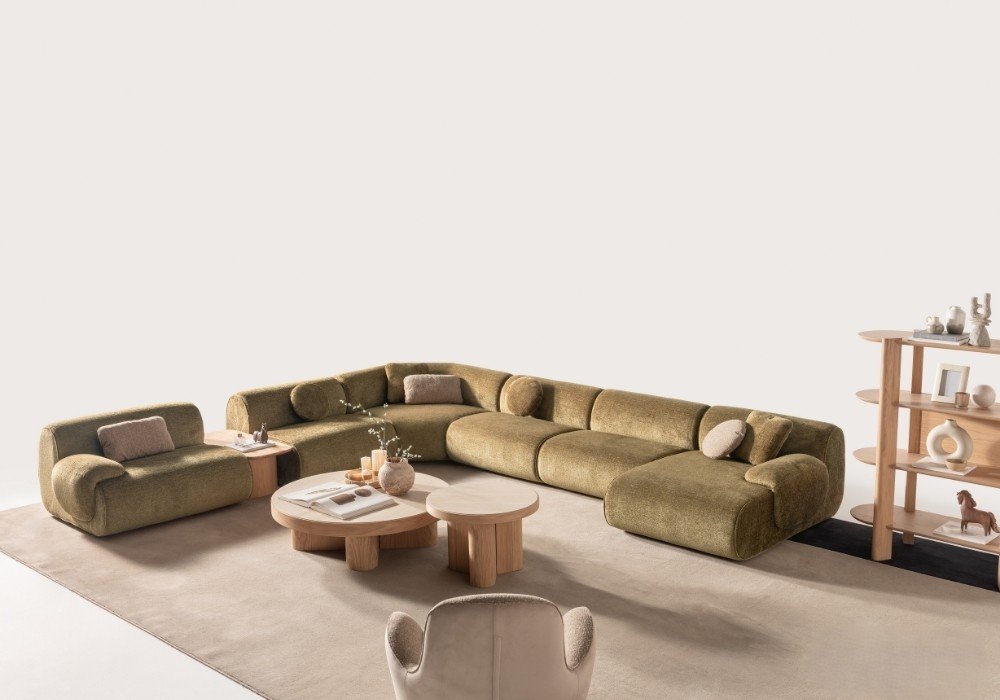 Nature Комплект Ъглов Диван, Зелен